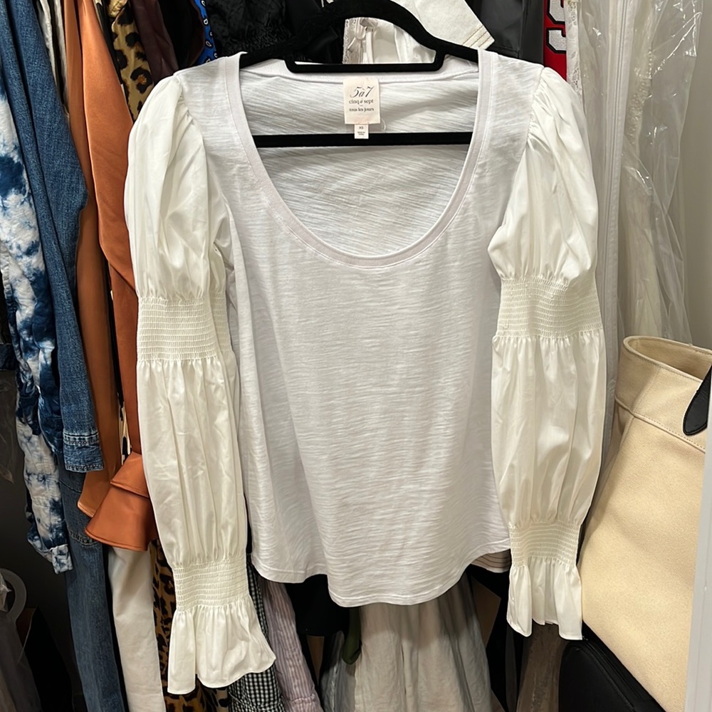 Cinq a Sept Libby Puff Sleeve Top